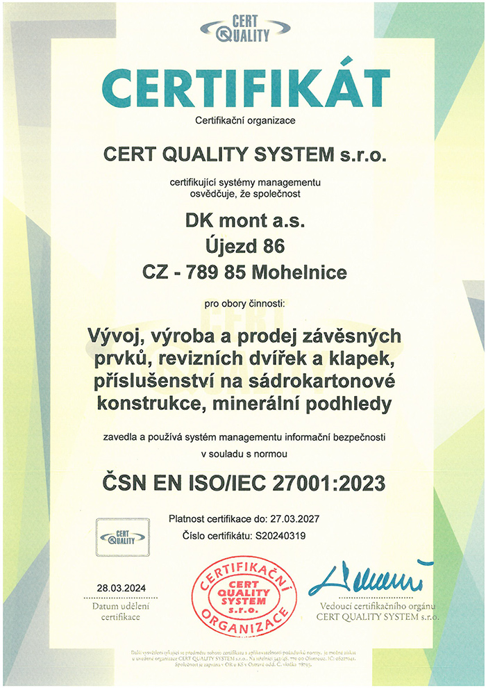ČSN EN ISO/IEC 27001:2023